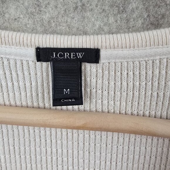 J.Crew Womens Medium Striped Long Sleeve Henley Top - Picture 3 of 7